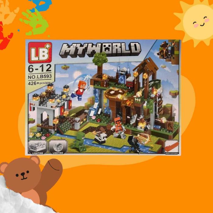 Детски Конструктор Minecraft Майнкрафт със светещи елементи