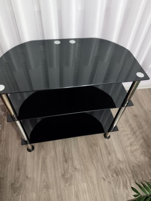 Холна стъклена стилна ТВ маса