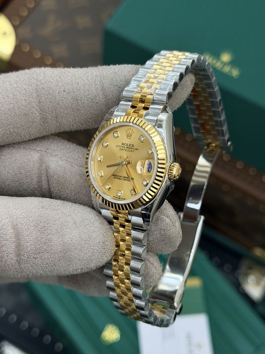 Rolex Date-Just Diamond 31mm Champagne Dial Cal 2236