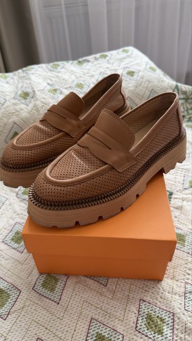 Лоферы коричневые Турция