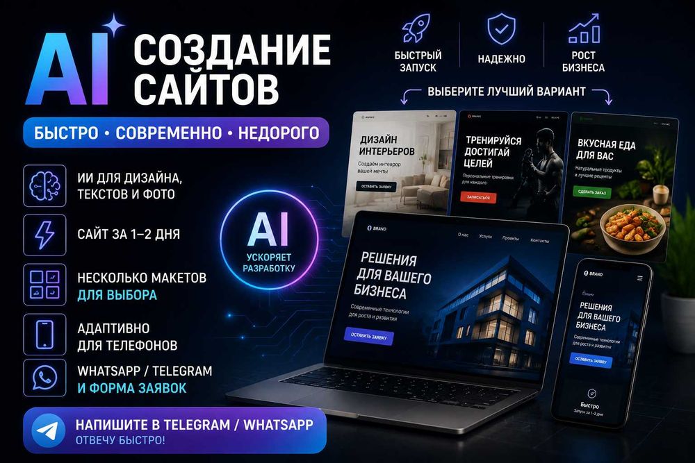 Создание сайтов с помощью ИИ (нейросетей) | БЫСТРО