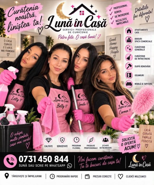 Servicii profesionale de curățenie – Târgoviște și împrejurimi