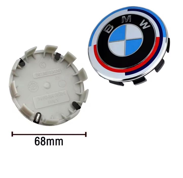Capace fixe jante BMW 56mm 68mm Alb Albastru Negru Aniversar E60 E90 F01 F10 F30 F36 F15 F16 G05 G20 G30 G11 G12