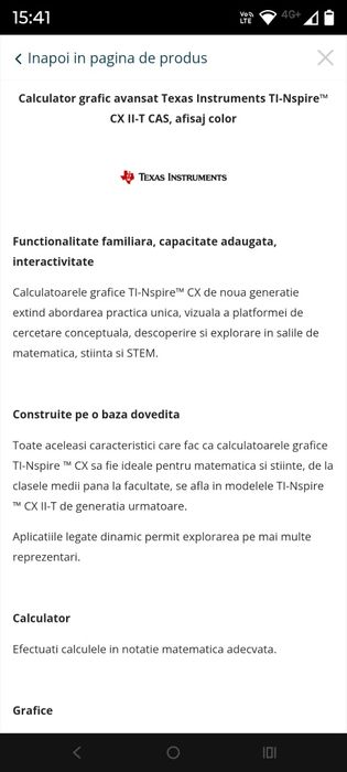 Calculator stintific Texas TI-Nspire CAS