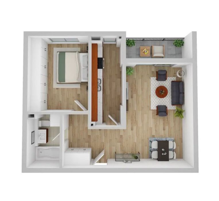 Apartament de 2 camere, 57,15 mp ANDREI MURESANU — fotografia 1