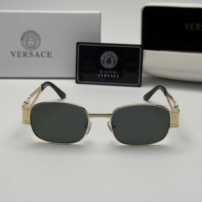 Унисекс слънчеви очила  Gold Medusa Vintage Edition UV400 CE Златни очила Метални
