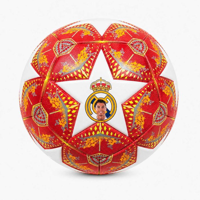 Топка с Лицето на Роналдо Ronaldo Black, Red, Blue  CR7 Футболна топка