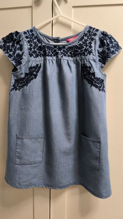 Bluză tunică din jeans cu broderie