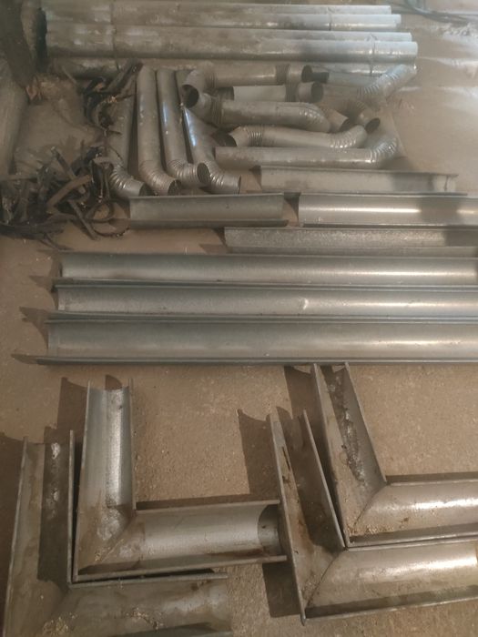 Vând burlane tablă zincată, jgheaburi, cârlige pentru acoperiș casă