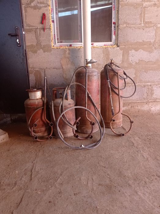 Қазан-ошақ, титан газ балон гарелкасымен.