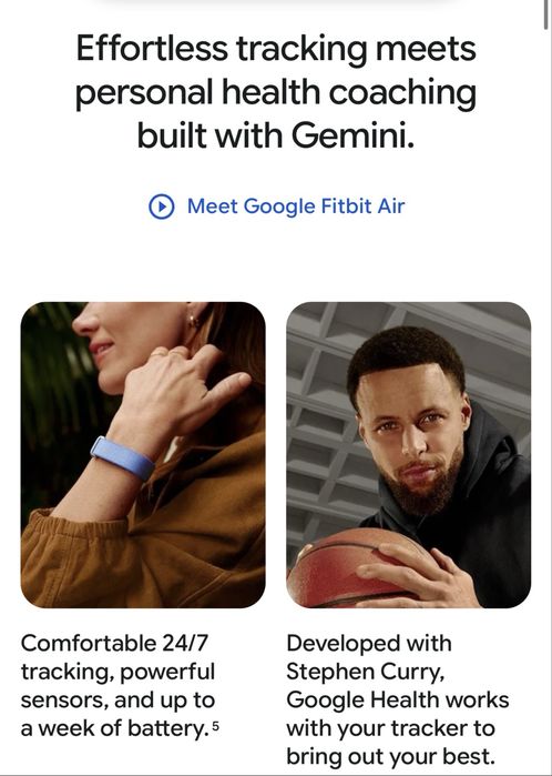 YANGI! Google Fitbit Air (Original, AQSHdan).