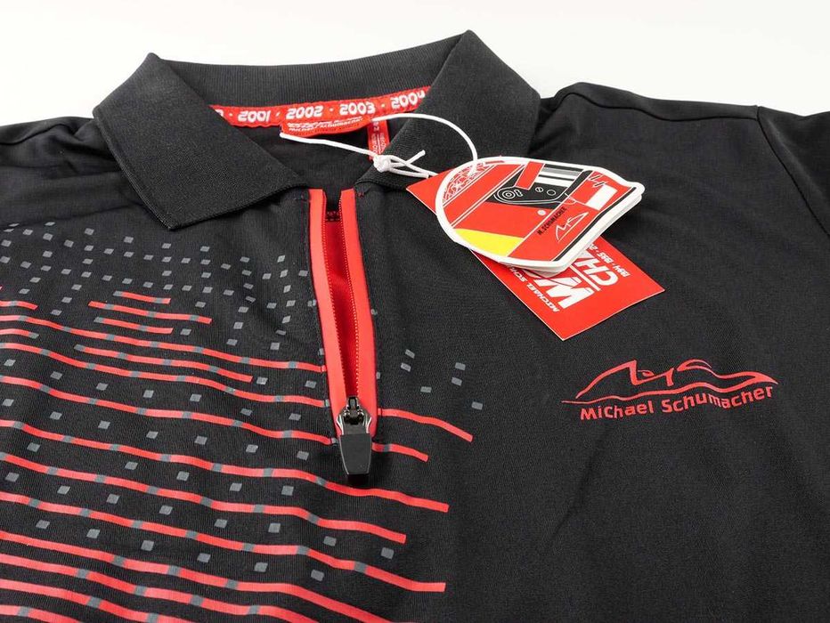 Tricou Michael Schumacher Speedline, negru, cu fermoar, nepurtat