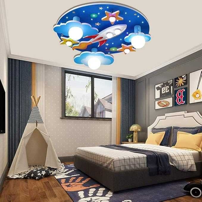 ЛЕД LED полилей за Детска стая Вселена Звездно небе Анимационна ракета
