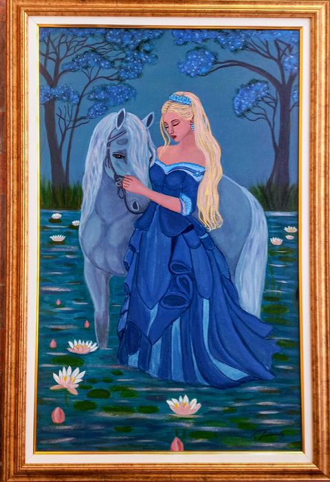 Tablou pictat manual pe panza 50x80 cm