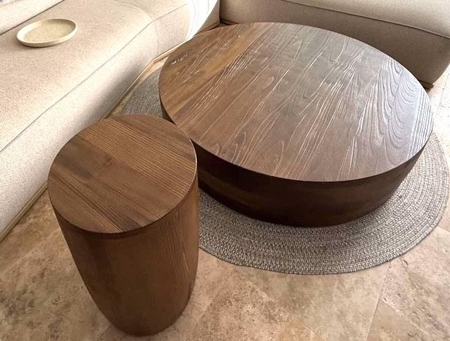 Масивна дървена маса от два модула