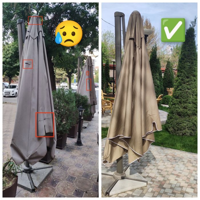 тент зонтик  качела,шатер матриалини янгилаш