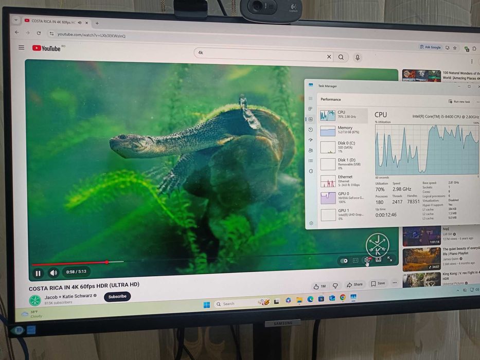 Unitate HP Elitedesk 800 G4 SFF i5 8400 4.0Ghz/8GB DDR4/GT730 2GB/SSD