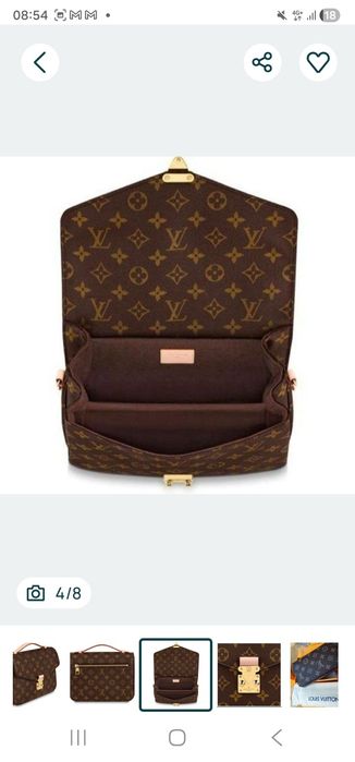 Geanta piele naturala LV Pochette Metis+portofel,cutie,certificat,card,saculet, etichetă incluse