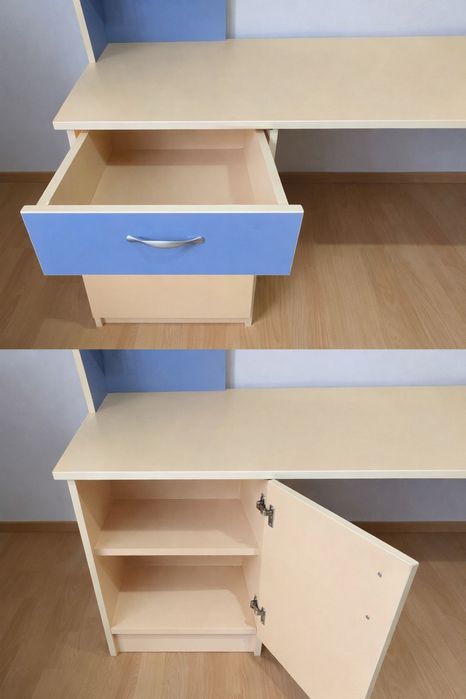 Детцко бюро
Детско / ученическо бюро с надстройка – ръчна изработка
Оп