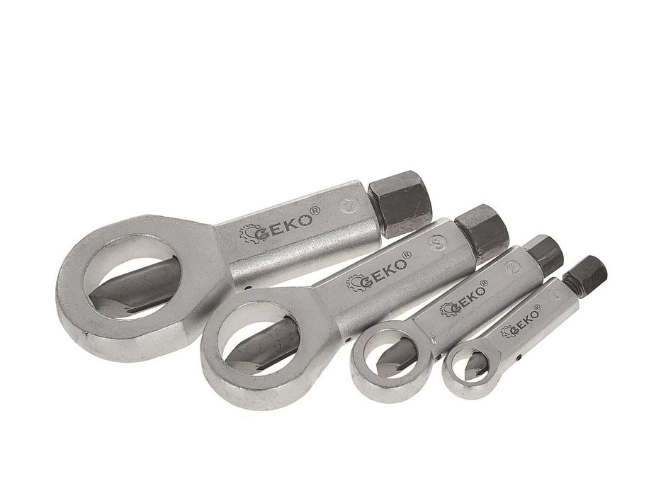 Set 4 dispozitive pentru taiat si extras suruburi / piulite rupte sau