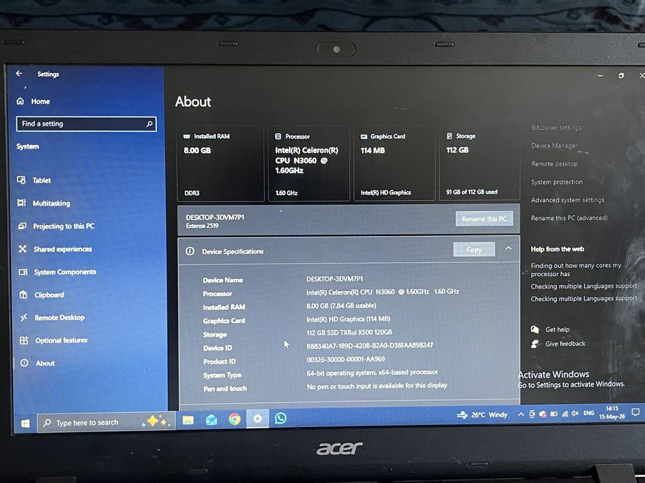 Ноутбук Acer Extensa 2519