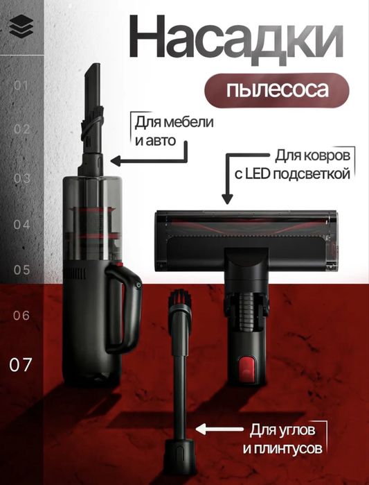 Пылесос вертикальный моющий 6 в 1