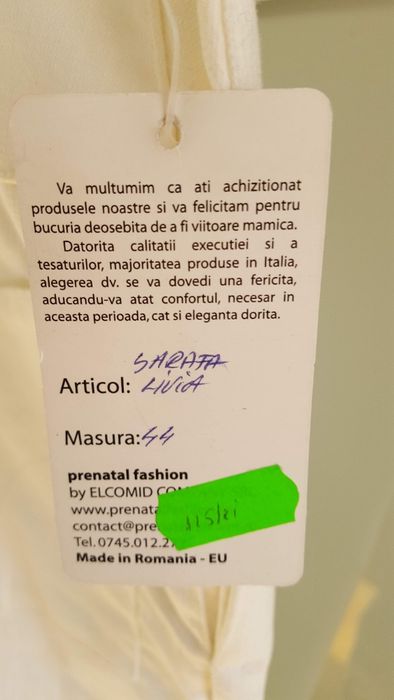 Sarafan gravide Denim mar.44 Nou cu eticheta