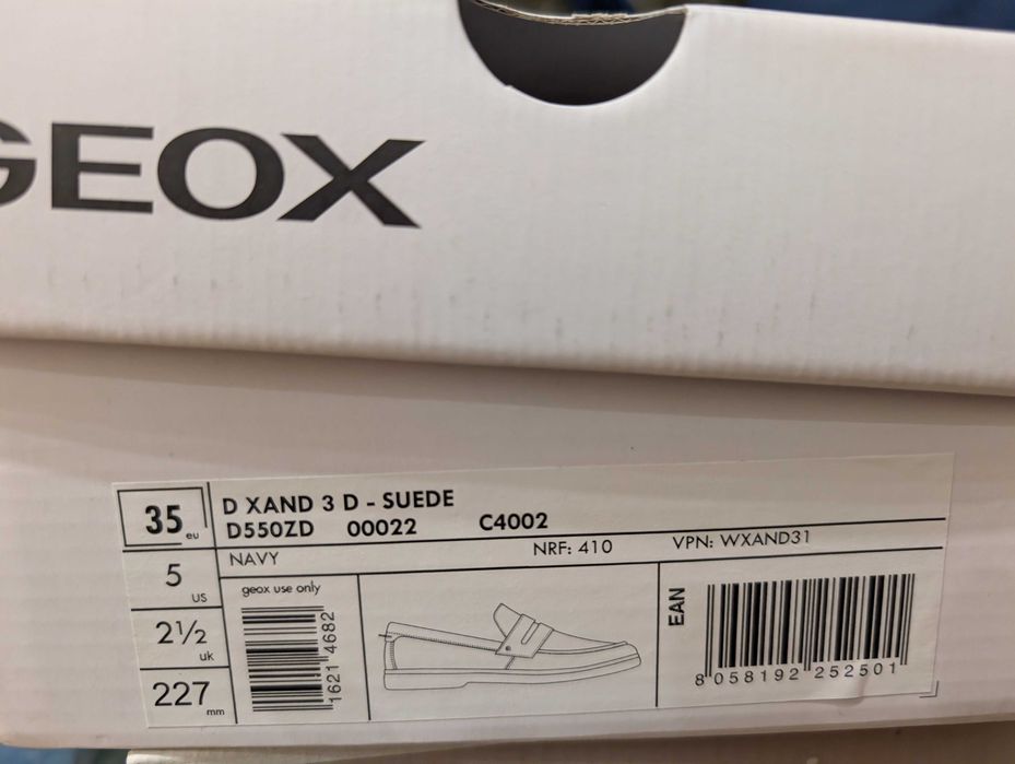 Дамски / детски мокасини Geox 35 номер