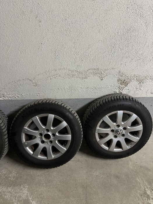 4бр. Оригинални джанти 15 с зимни гуми за VW Голф 5,6