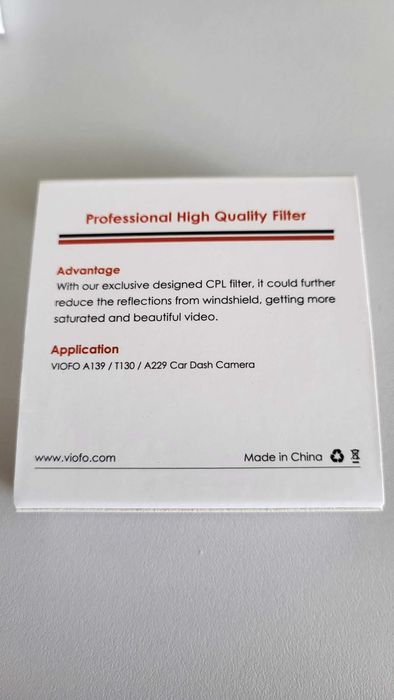Filtru CPL antireflex pentru camere auto Viofo A129 T130 A229