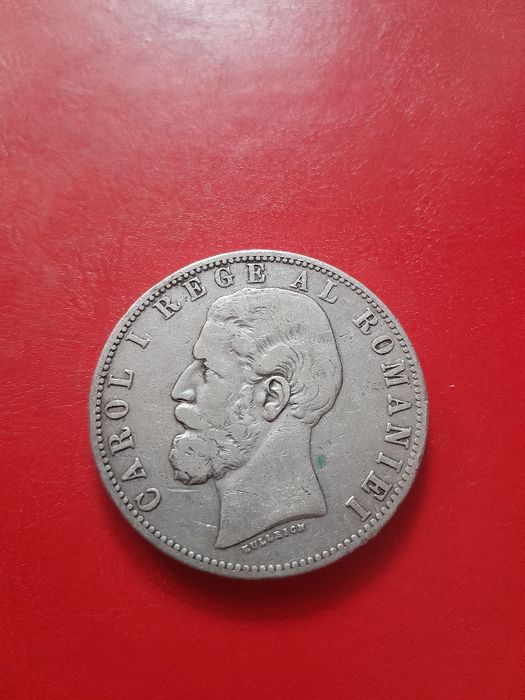 Monedă argint 5 lei 1883 Carol I