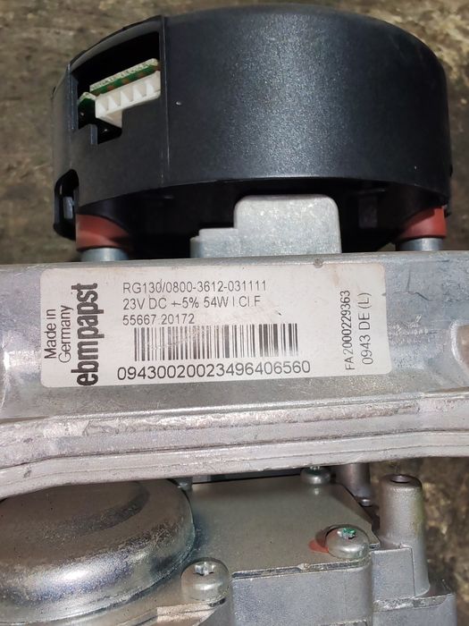 Ventilator centrala termica ebm papst RG130 cu vana gaz honeywell