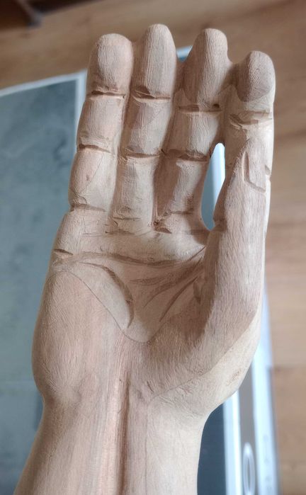Crist Christ sculptat in lemn 120 cm. lungime