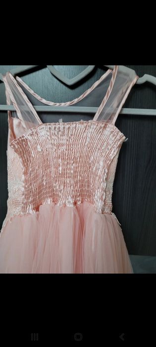 Rochie de ocazie fetite roz somon