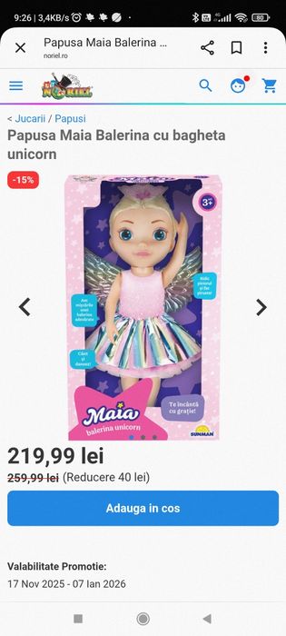 Păpușă Maia balerina