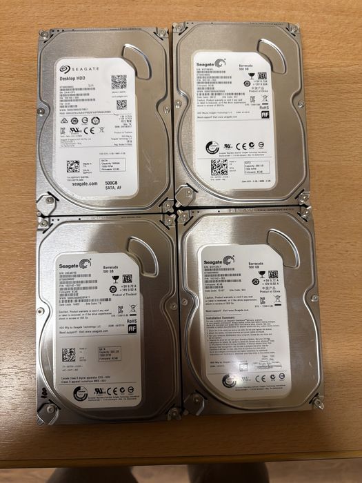 Lot hdd seagate 4 bucati de 500gb stare 100%