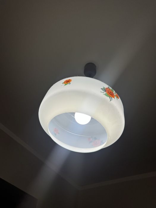 Полилей 2 бр -стъклен с флорален мотив