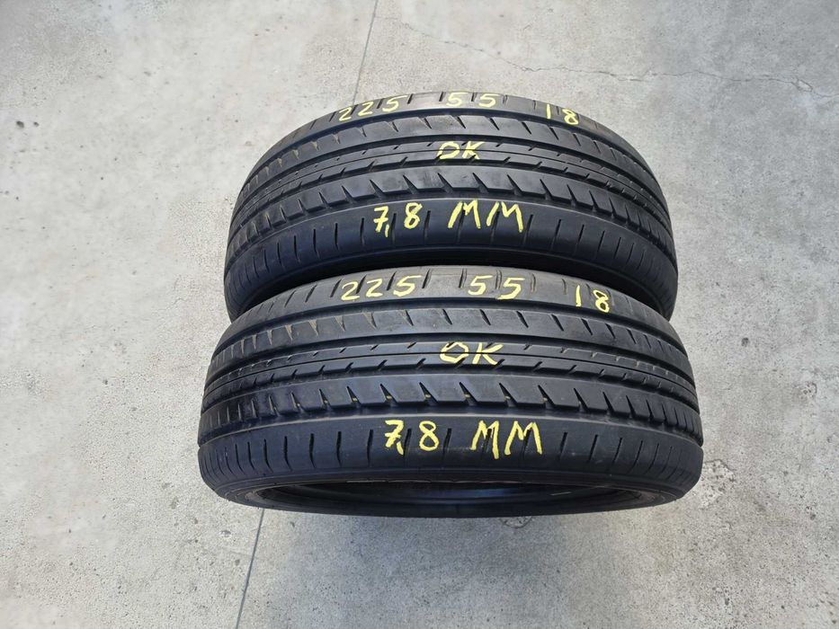 Doua anvelope vara 225 55 18 toyo profil de 7,8 mm