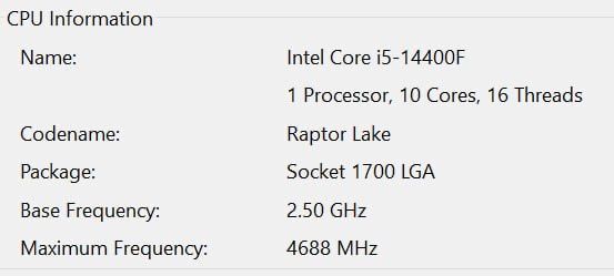 Продам процессор i5 - 14400f