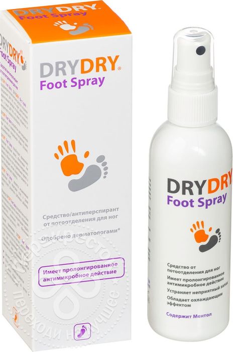 Средство антиперспирант для ног , от запаха и пота Dry dry Швеция