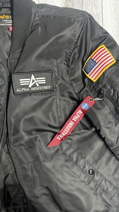 Alpha Industries куртка MA-1 с нашивкой, колаба с nasa