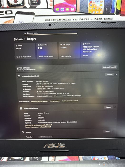 Asus TUF FX505D / Ryzen 5 3550H / GTX 1050 / CreativAmanet