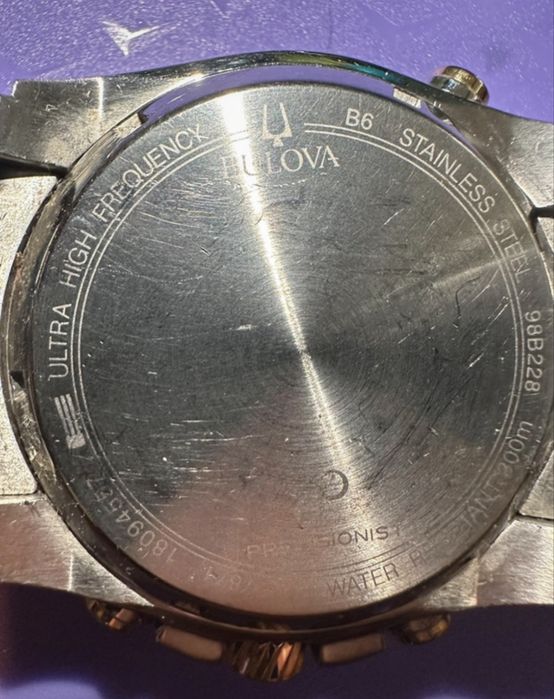 Ceas Bulova Chronograpf High Precision Quartz, Curved Mineral Crystal