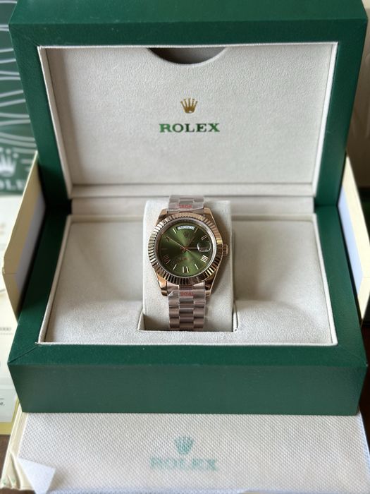 Rolex Day-Date Rose Gold And Green Dial 40 mm