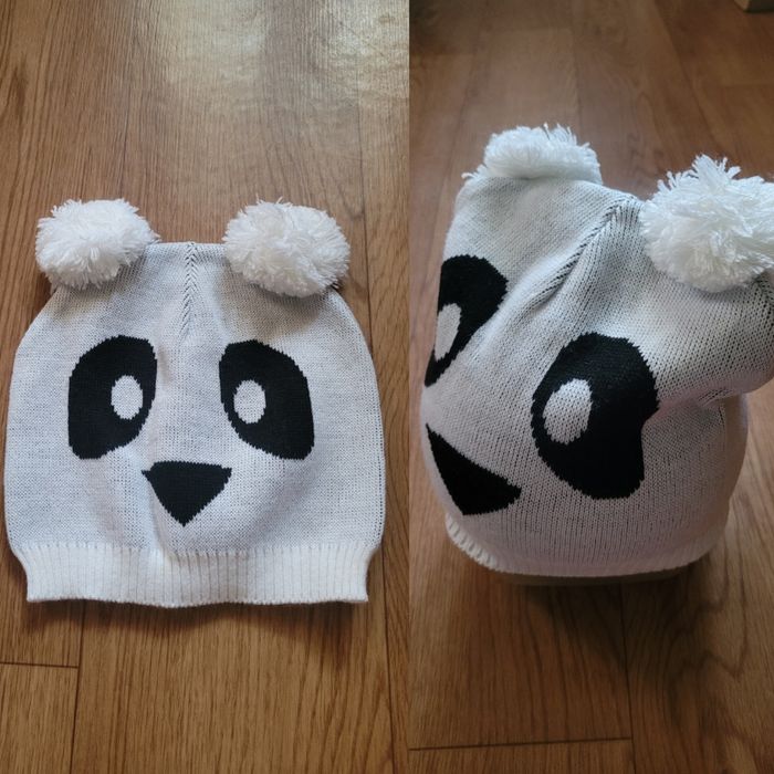 Шапки вязанные "Панда"