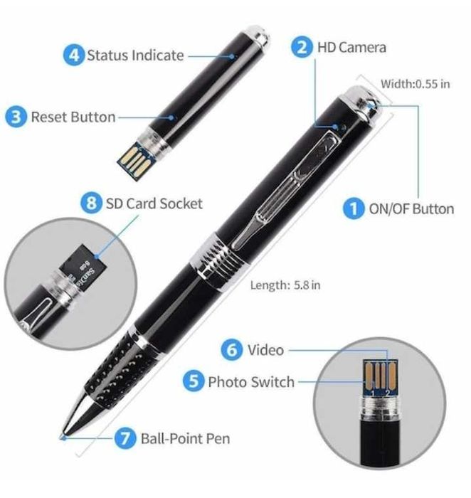 Pix Spion Camera 1080 HD si Microfon ascuns