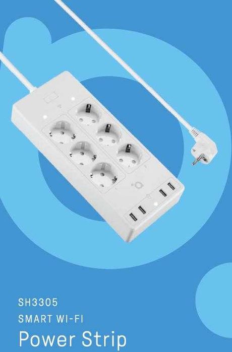Acme SH3305 Smart WI-FI Разклонител Напреженова Защита от Токови Удари