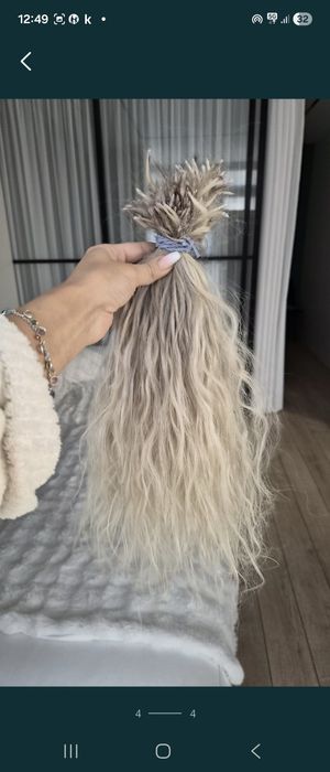 Волос натуральный блонд