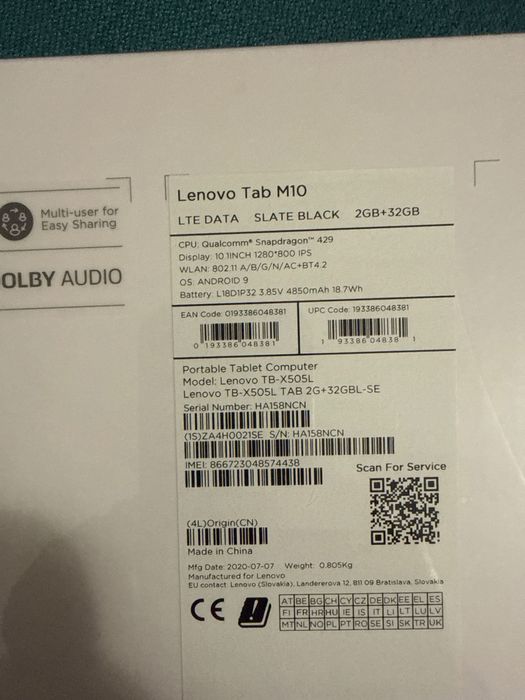 Tableta Lenovo Tab