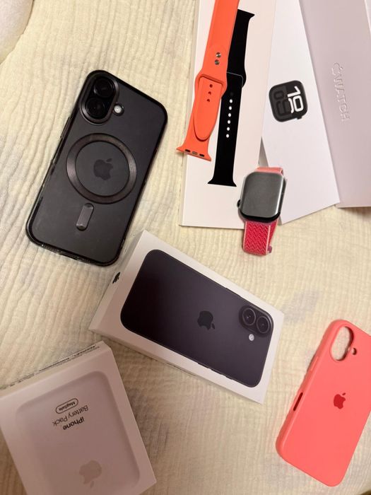 IPhone 16 128 + Apple watch 10 + MagSafe baterry